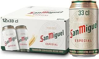 San Miguel Especial Lager, Pack 12 Latas x 33cl, Cerveza Premium Española por 5.12€