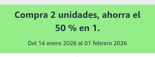 Segunda Unidad al -50% de Dto en Salud y Belleza en Amazon.