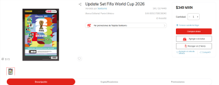 Update Set Fifa World Cup 2026 por $349 | Oferta Sanborns