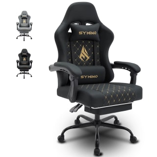 Silla gaming Symino estilo racing con reposapiés y reposabrazos ajustables por 68,79€