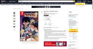 Fairy Tail 2 para Nintendo Switch por $528 | Descuento Amazon