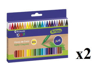 2 x Bismark 330165 Natural Caja de 24 ceras de colores por 1.98€