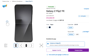 Samsung Galaxy Z Flip 7 FE 128GB por $10,499 | Telcel