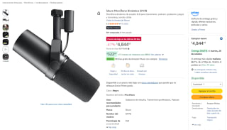 Shure SM7B micrófono dinámico por $4,845 en Amazon
