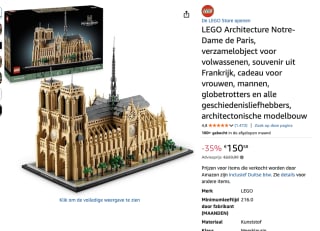 LEGO Architecture Notre-Dame van Parijs voor €150,58 bij Amazon