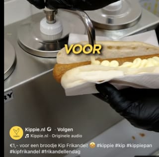 Broodje Kip Frikandel voor €1 bij Kippie