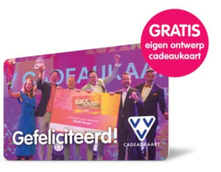 Ontwerp gratis je eigen cadeaukaart bij aankoop VVV Cadeaukaart