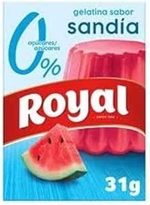 Royal Gelatina Sabor Sandía 0%, Preparado en Polvo Sin Azúcar, Pack 31 g por 2.03€