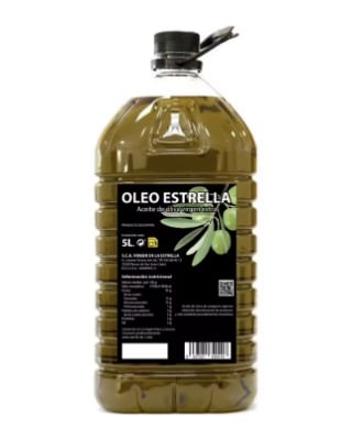 Aceite Oliva Virgen Extra Garrafa 5L Origen Jaén Oleoestrella por 19,40€