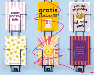 Gratis postzegel bij je kaart bij Greetz