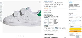 Adidas Tenniskinderschoenen voor €20,99