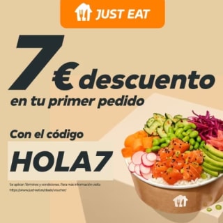 7€ descuento en tu primer pedido en Just Eats