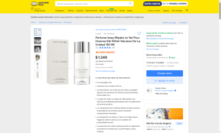 Perfume Le Sel D'Issey edt por $1,274 | Mercado Libre