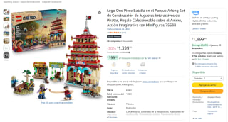 LEGO One Piece Batalla en el Parque Arlong 75638 por $1,399 en Amazon