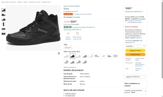 Zapatillas Reebok Hombre Negro Blanco por $685 | Amazon