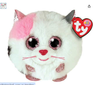 Peluche 10 cm. Puffies Muffin White Cat de TY por 1.60€