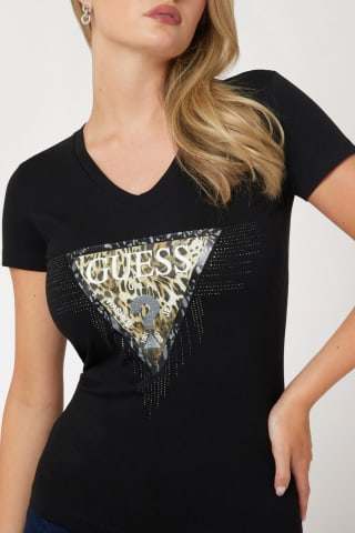 GUESS T-shirt met korte mouwen zwart voor €13,50 bij ZEB