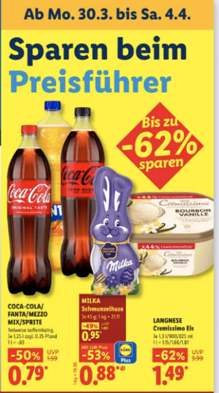 Coca Cola- Fanta- Sprite of Mezzo voor €0,79 bij de Lidl in Duitsland