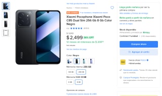 Xiaomi Poco C85 256GB 8GB RAM por $2,499 | Oferta Mercado Libre