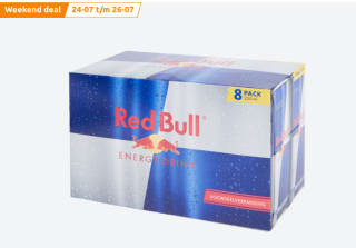 8-pack Red Bull voor €7,99