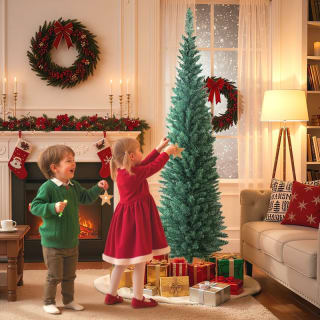 HOMCOM Árbol de Navidad Estrecho 180 cm con 321 Ramas por 28.04€