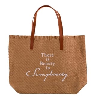 Bolsa shopper paja tejida por 3.99€.