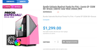 Bundle Gabinete Munfrost Panda Pro Pink + Fuente G por $1,299 | DDTech
