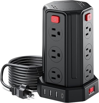 SMALLRT Torre Regleta 12 Enchufes, 4 USB por $376 | Oferta Amazon