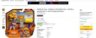 Rubble en Mix Build-It set voor €6,98