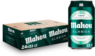 Mahou Clásica, Pack 48 Latas x 33cl, Cerveza Dorada Lager por 21.65€