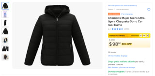 Chamarra mujer ultraligera por $99 | Mercado Libre
