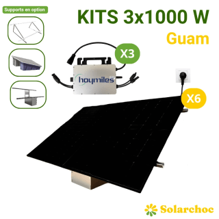 Kit solaire Plug and Play Guam 3x1000W (6× DMEGC 500W) pour 927€ chez Solarchoc