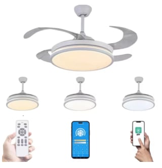 Ventilador de techo con luz LED 36W en 3 Temperaturas de Luz por 29.80€