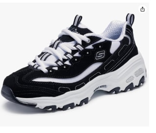 Zapatillas Skechers D'Lites-Biggest Fan Negro BKW por 64,90€