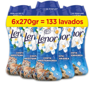 6 Botes de 270g de Lenor UNSTOPPABLES Suavizante Ropa Perlas por 27.99€