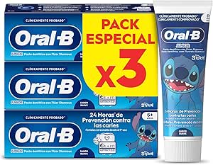 3 pastas Oral-B Pro Junior Disney Stitch Pasta De Dientes Para Niños por 4.01€