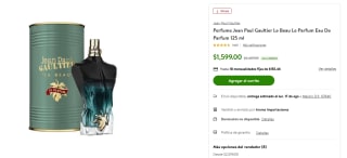 Jean Paul Gaultier Le Beau Le Parfum 125ml por $1,359 en Bodega Aurrera