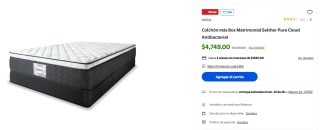 Colchón Matrimonial Selther Pure Cloud Antibacterial por $4,749 | Walmart