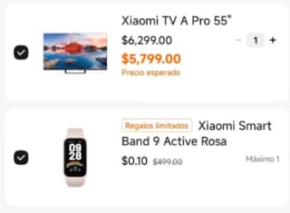 Xiaomi TV A Pro 55" + Smart Band 9 Active por $5,779