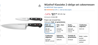 WUSTHOF Classic - Messenset - 2 delig - RVS voor €81,99 bij Amazon