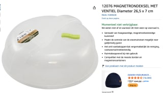 Magnetrondeksel met ventiel voor €2,00 bij Amazon