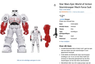 Star Wars Epic World of Action Stormtrooper Mech Force Suit voor €12,96
