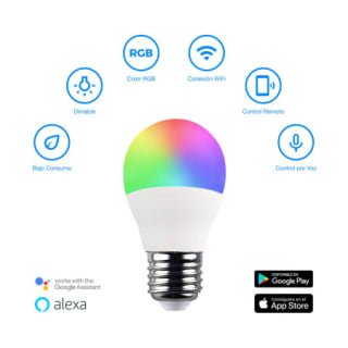 4 bombillas LED Esférica Smart WiFi E27 5W Equi.35W por 9.95€
