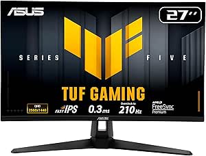 Monitor Asus TUF Gaming VG27AQ5A 27" QHD 2K IPS 210Hz 0.3ms HDR FreeSync por 169.95€