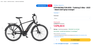 KTM Trekking E-Bike voor 1575,03 euro