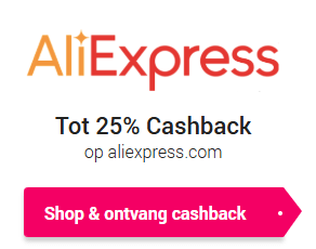 25% cashback op Aliexpress via Cashback xl
