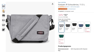 Eastpak JR Schoudertas 11,5L voor €16 bij Amazon