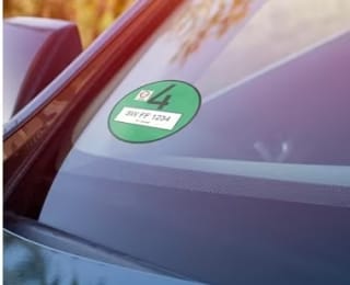 Duitse milieu sticker op kenteken voor €5,95 bij Berlin