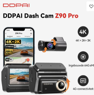 DDPAI Z90 Pro Dashcam Voor en Achter 4K+2K, STARVIS 2,voor €203 bij Joybuy