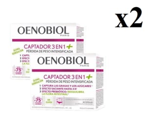 2 x Oenobiol Captador 3 en 1 Plus 60 cápsulas por 39.98€